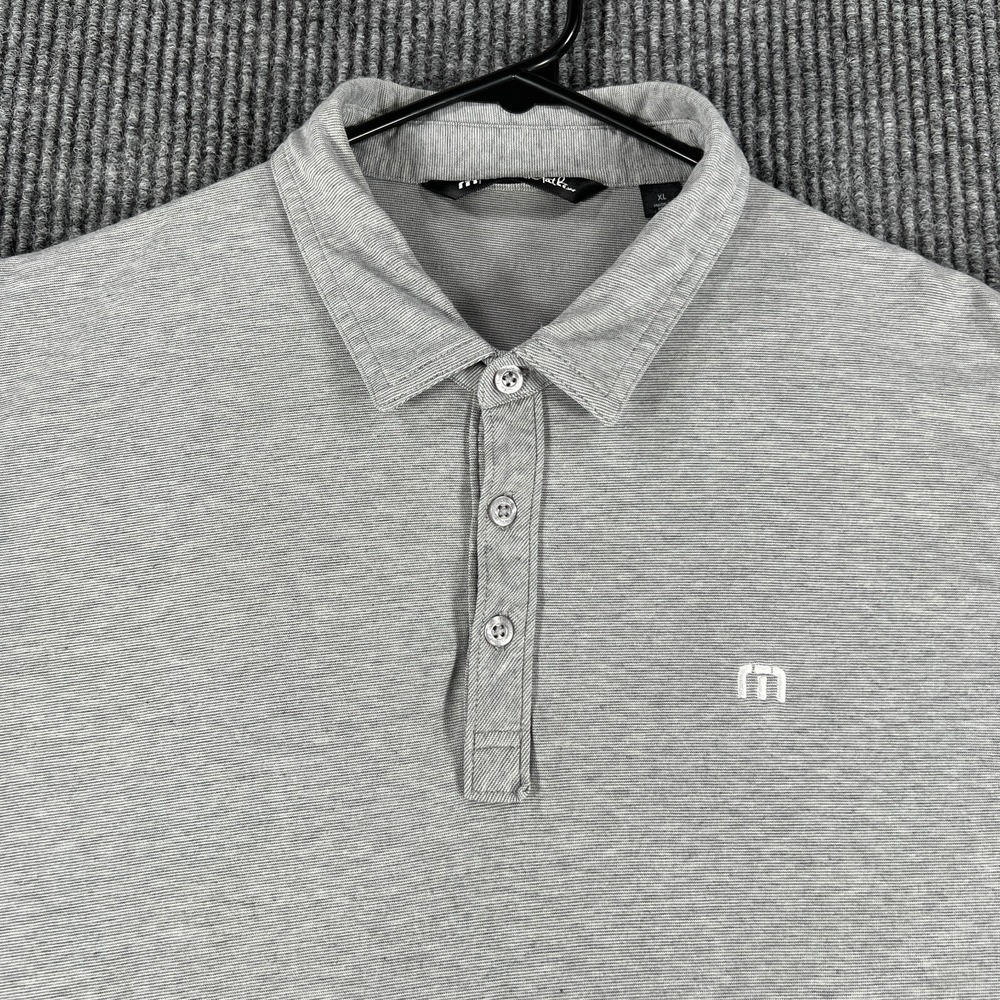 Travis Mathew Gray Polo Shirt with White Logo